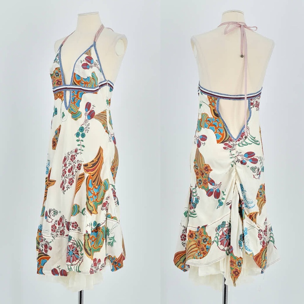 HUGO BOSS / 100% Silk Floral Dress